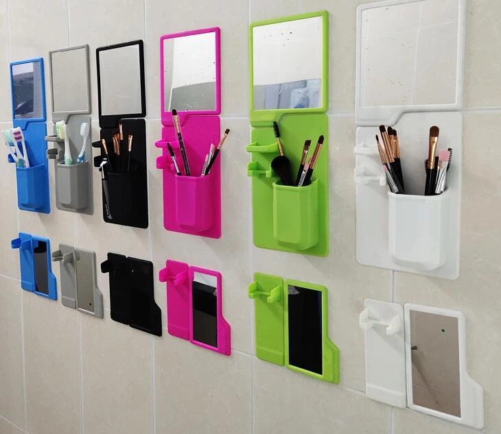 2019 New Toothbrush Holder Silicone Bathroom Mirror