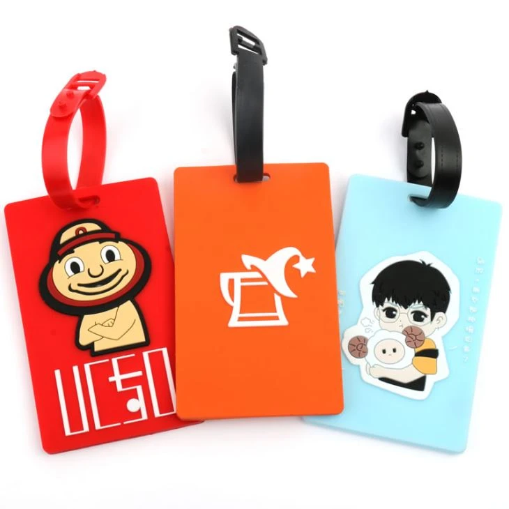 Promotional Gift Soft PVC Liggage Tag Customer Travel Luggage Lables