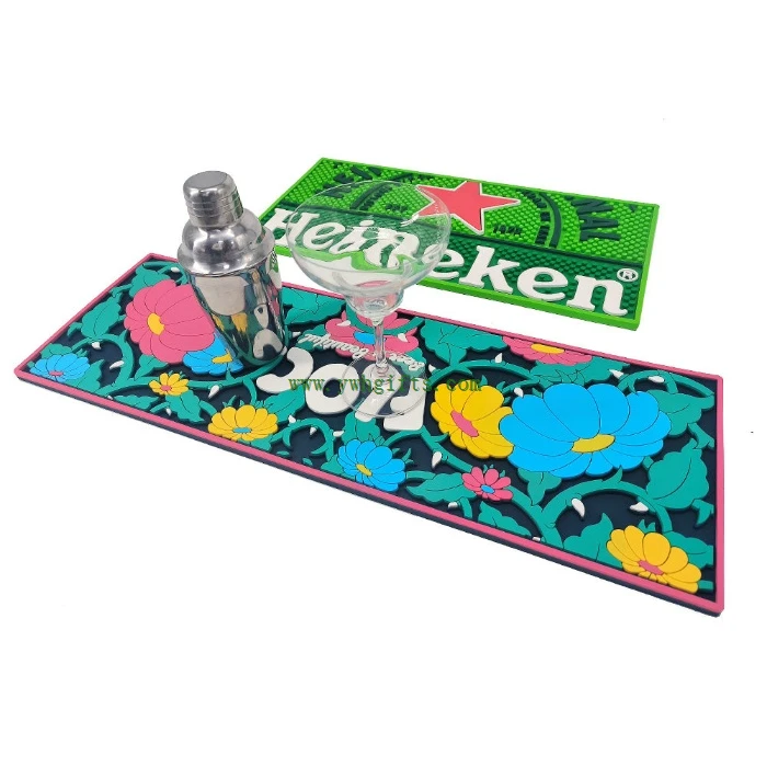 Large Custom Reusable Non-Slip Silicone Bar Counter Mat suppliers